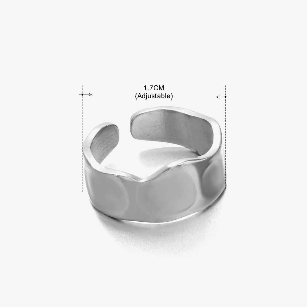 Stainless Steel Shaped Female Retro Popular Geometric Rings