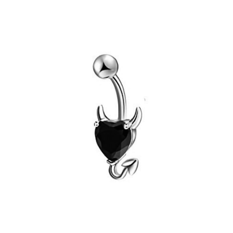 Black Suit Belly Navel Decoration Planet Rings