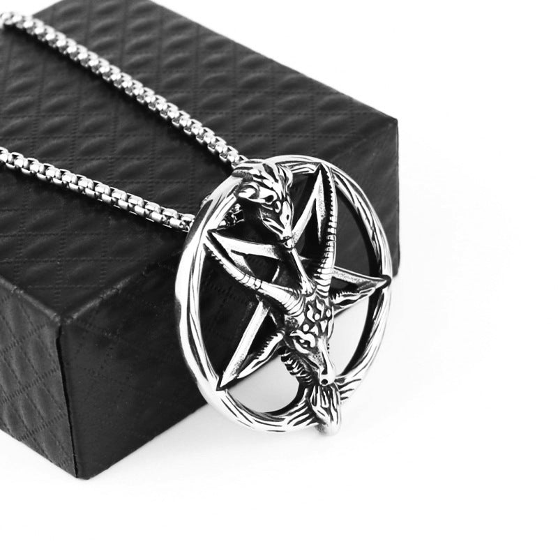 Punk Star Bone Saturn Halo Hipster With Personality Fashion Skull Pendants