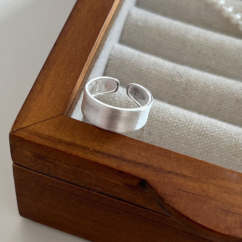 Women's Niche Personality Korean Style Fashion Geometry Pattern Argent Ring