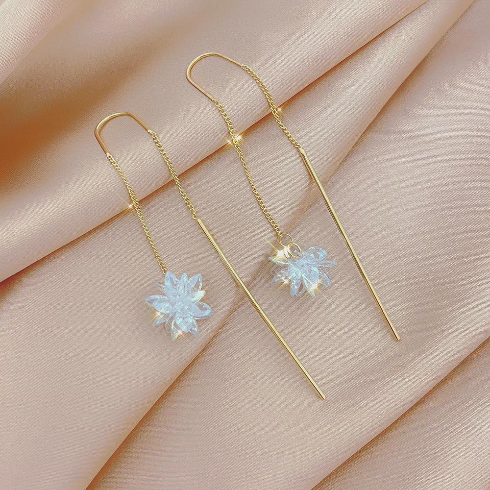 Opal Tassel Tide Chain Super Fairy Long Ear Line