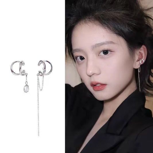Chain Tassel Ear Clip Female Cold Wind Niche Personality High Earrings