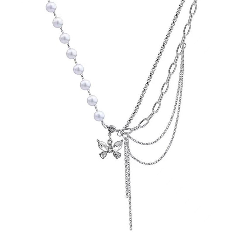 Fantasy Butterfly Female Niche Cold Feeling Tassel High Sense Clavicle Necklaces