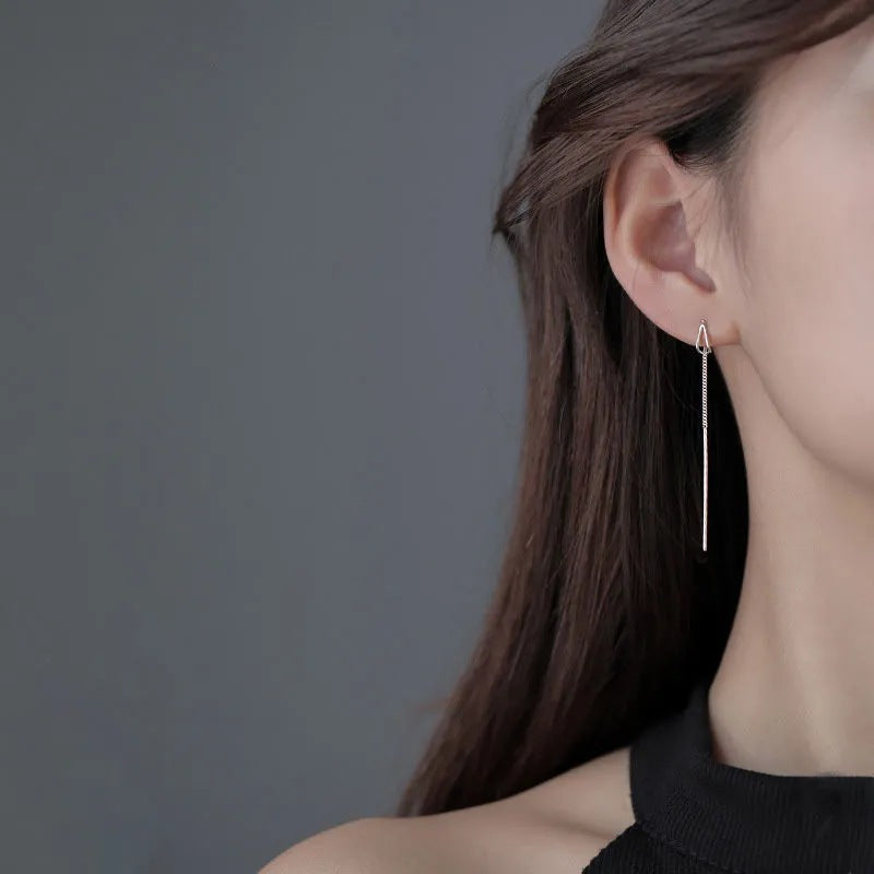 Water Drop Design Sense Niche Temperament Simple Personalized Long Ear Line