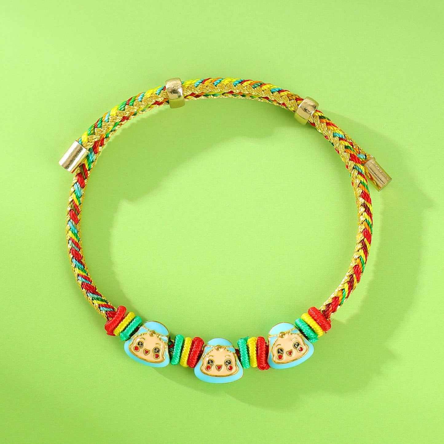 Festival Colorful Rope Carrying Strap Cartoon Small Bracelet