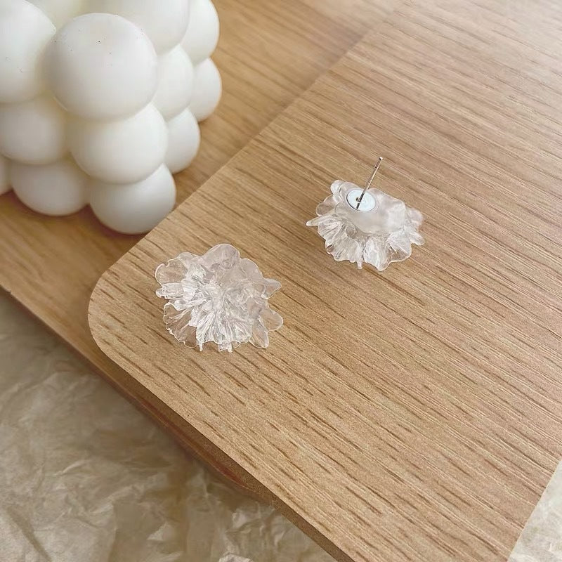 Summer Super Fairy Fresh Transparent Three-dimensional Sweet Cute Earrings