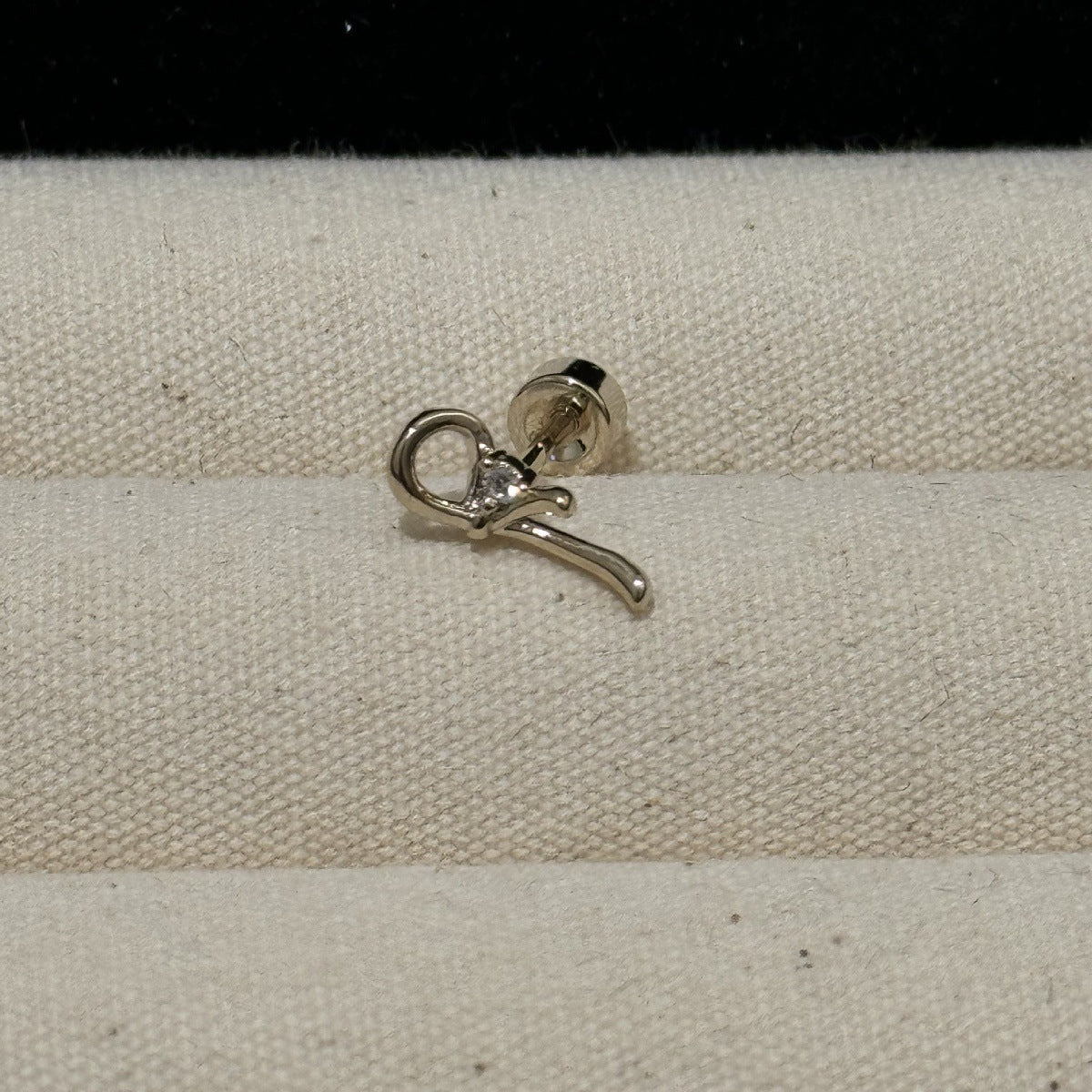Women's Light Coffee Gold Collection Series Minimalist Zircon Ear Earrings