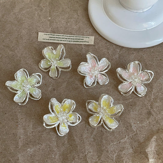Women's Color Glass Flower Simple Fashion Trendy Earrings