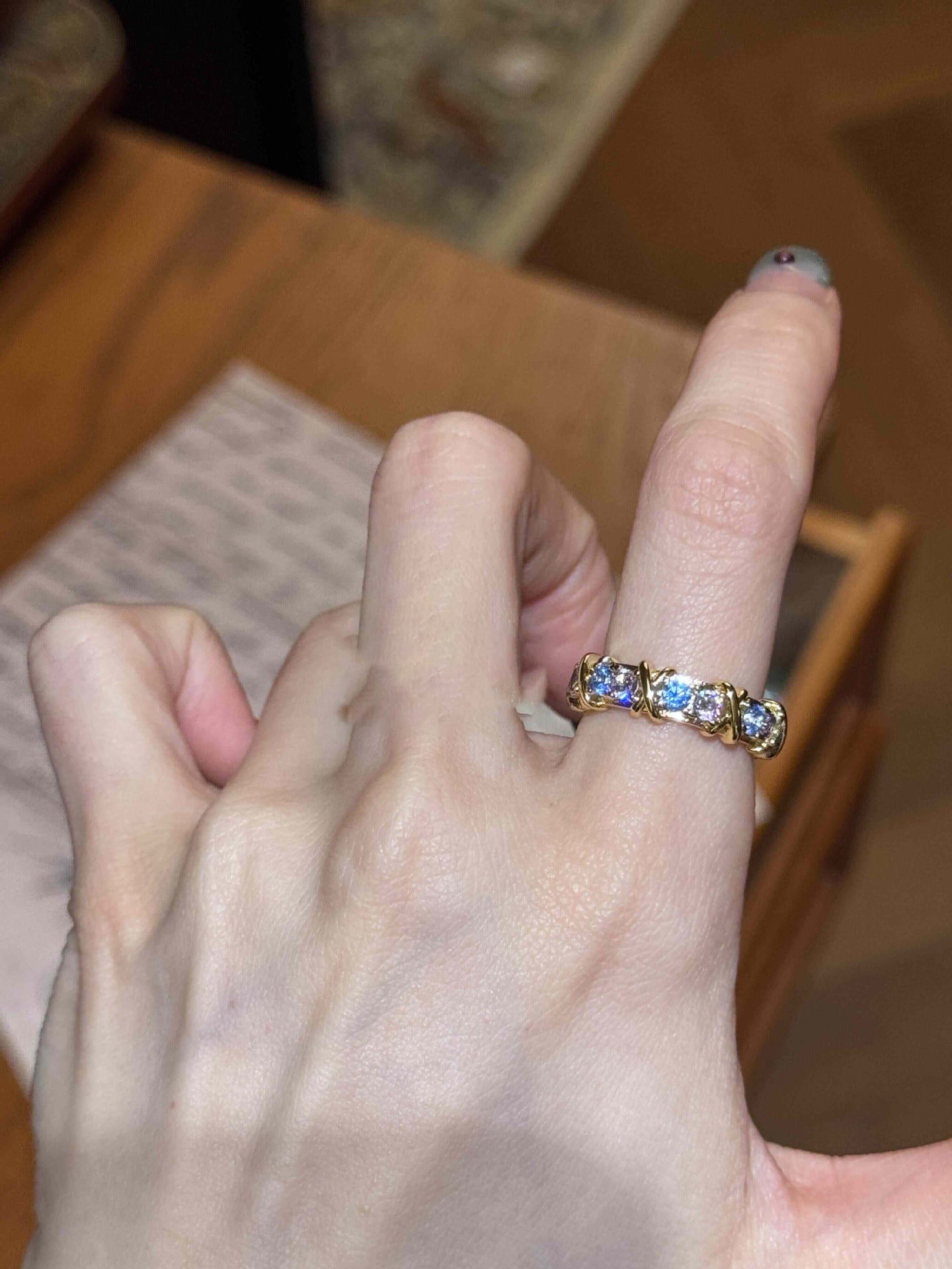 Zircon Simple Female Opening Adjustable Index Finger Light Luxury Rings