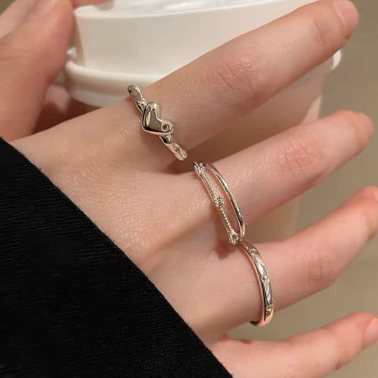 Zircon Female Design Style Light Luxury High-grade Sense Rings