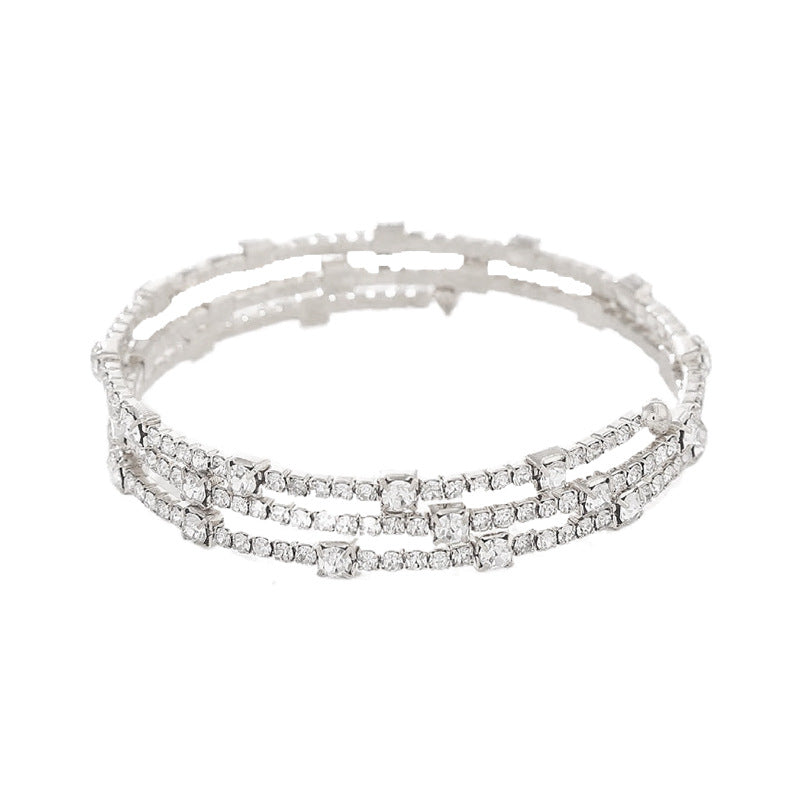 Women's Zircon High-grade Elastic Simple Light Luxury Bracelets