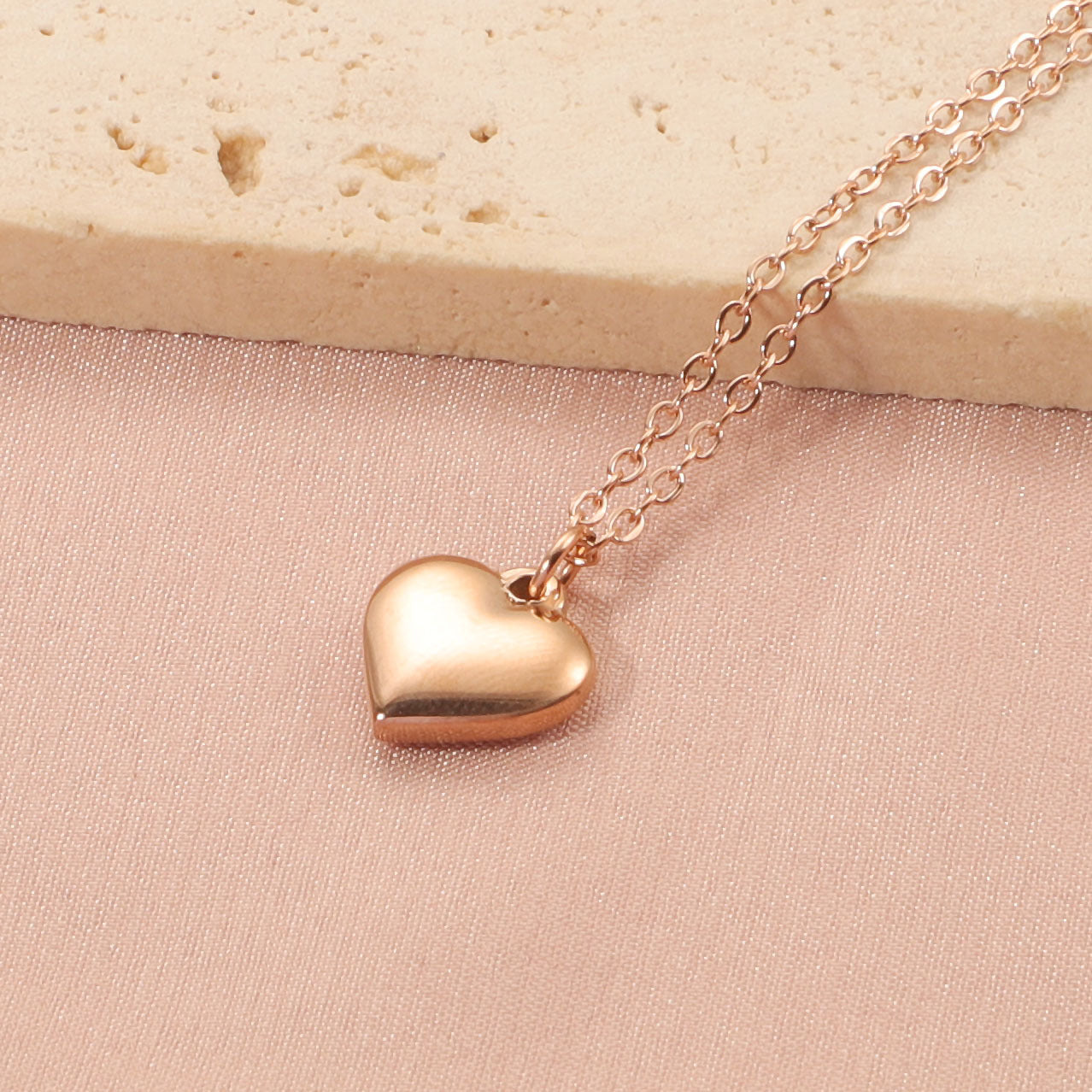 Clavicle Chain Peach Heart Heart-shaped Jewelry For Necklaces