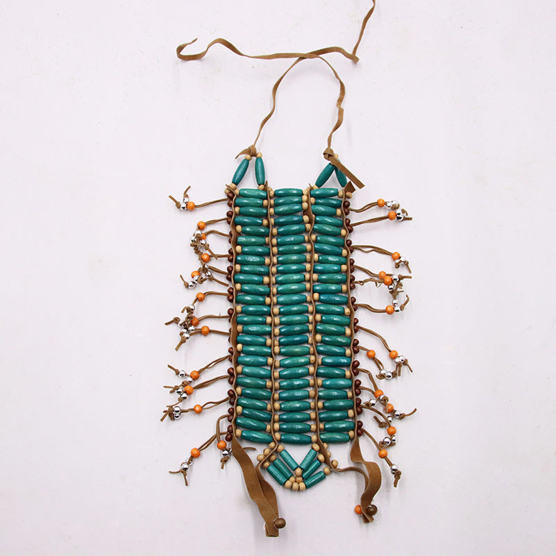 Women's Bohemian Indian Adult Primary Color Wooden Necklace