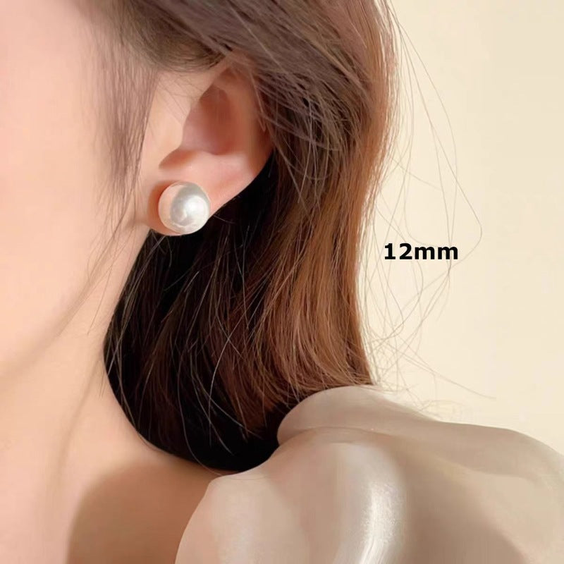 Bread Pearl Elegant High-grade Sier Bead Korean Earrings