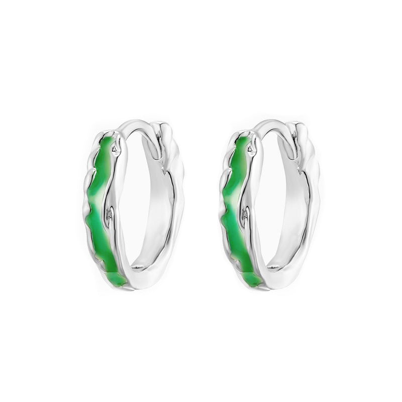 Simple Geometric Ellipse Clip Vintage Light Luxury High-grade Niche Ear Buckle
