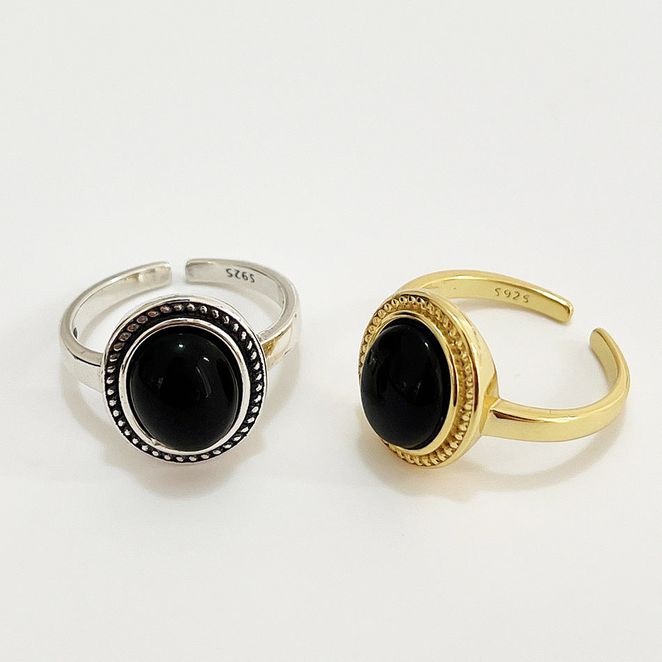 Sier Personality Hipster Fashion Temperament Adjustable Rings