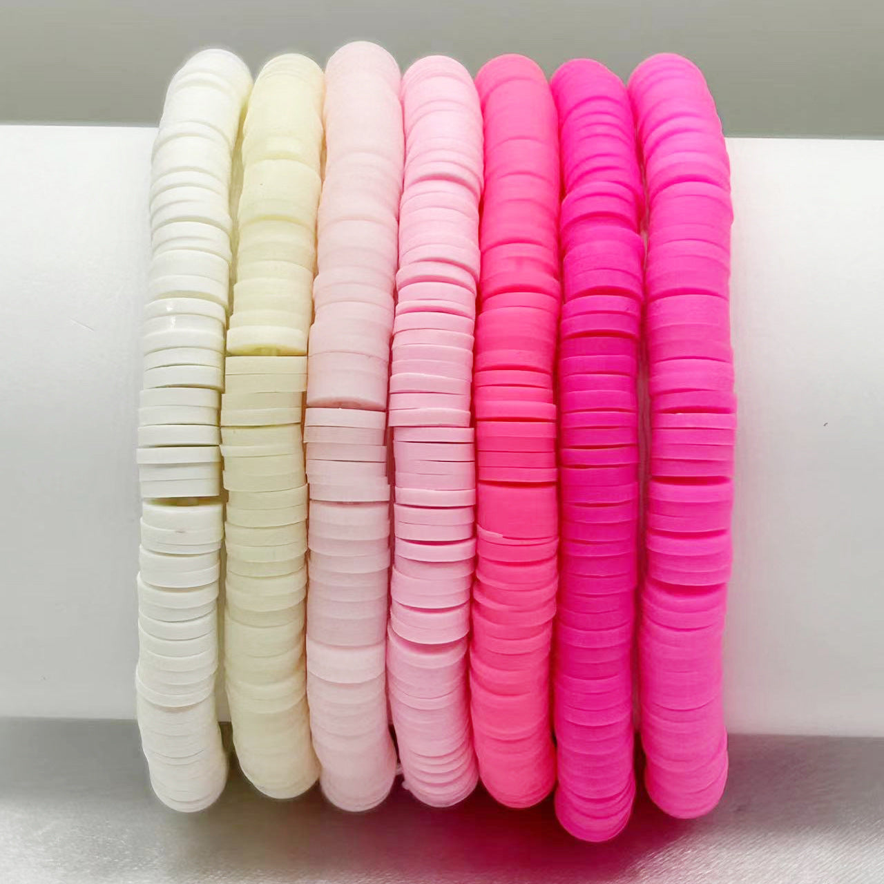 Solid Color Gradient Polymer Clay Fashion Bracelets