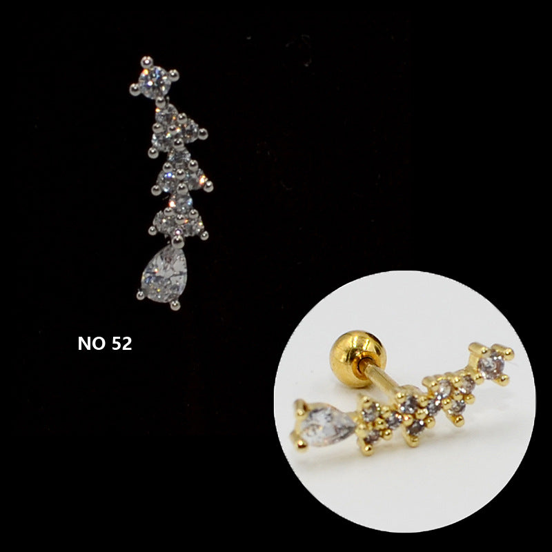 Multi Personalized Zircon Fashion Flower Animal Earrings