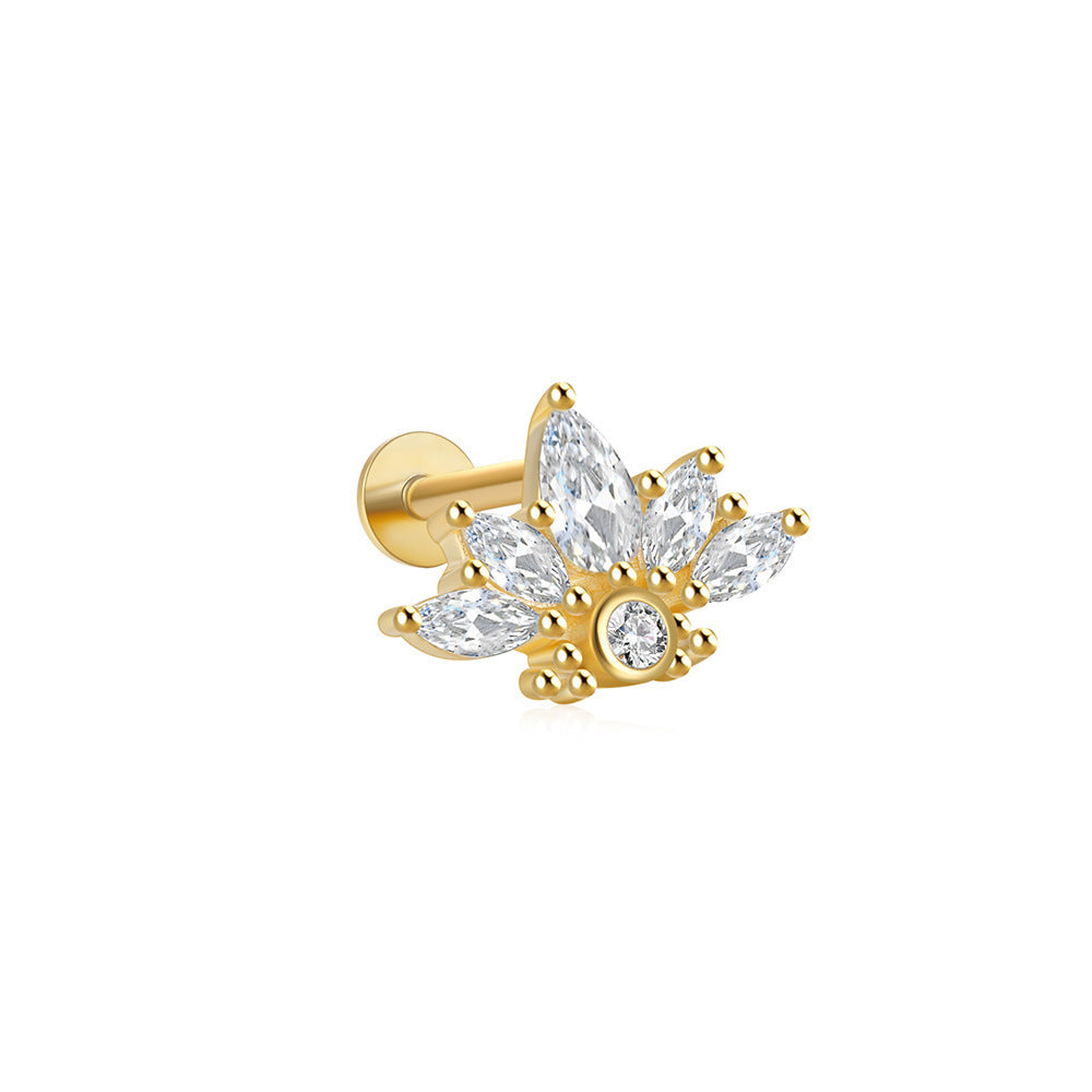 Women's Stars Fashion Flat Head Piercing Thread Ear Earrings