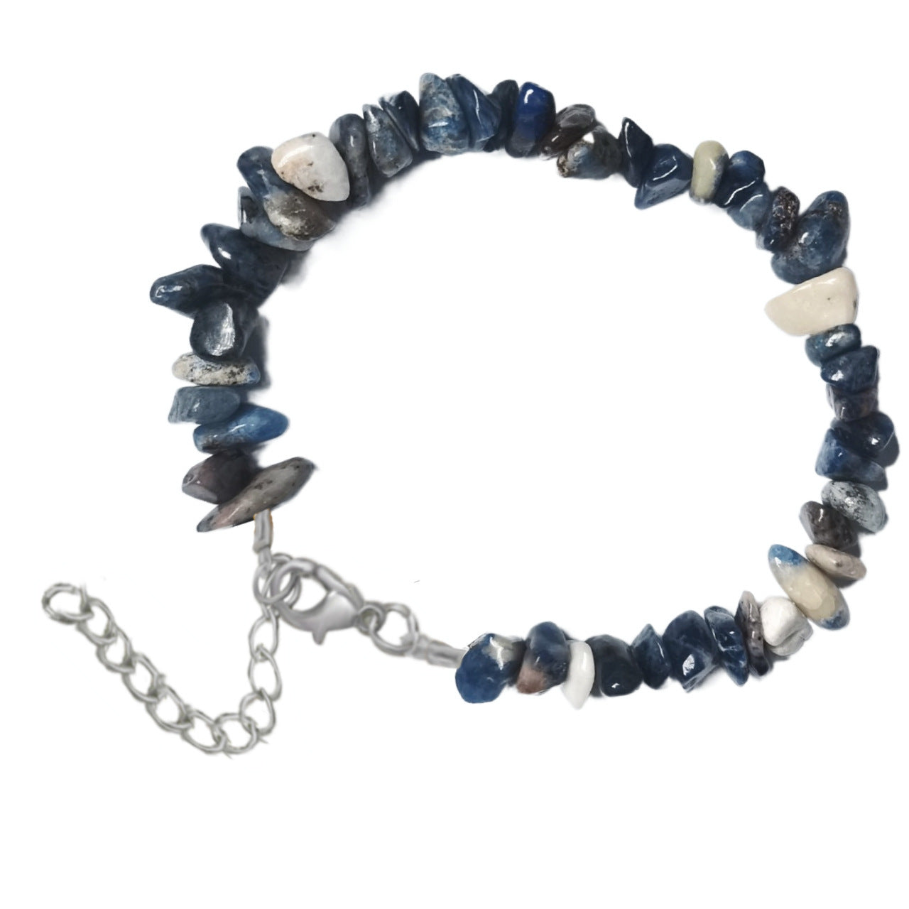 Natural Crystal Agate Gravel Irregular Stone Lobster Bracelet