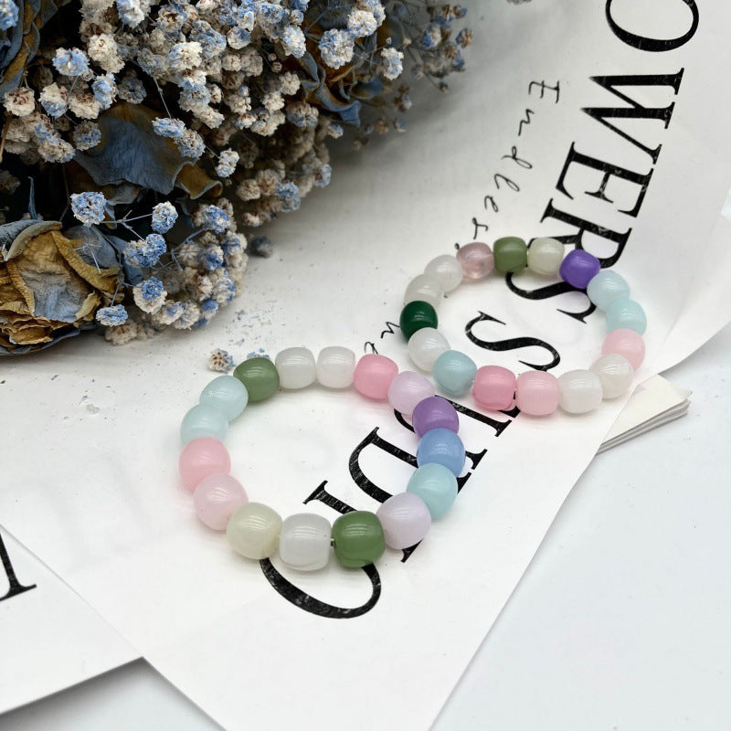 Female Aquamarine Gray Moonlight Natural Crystal Bracelet
