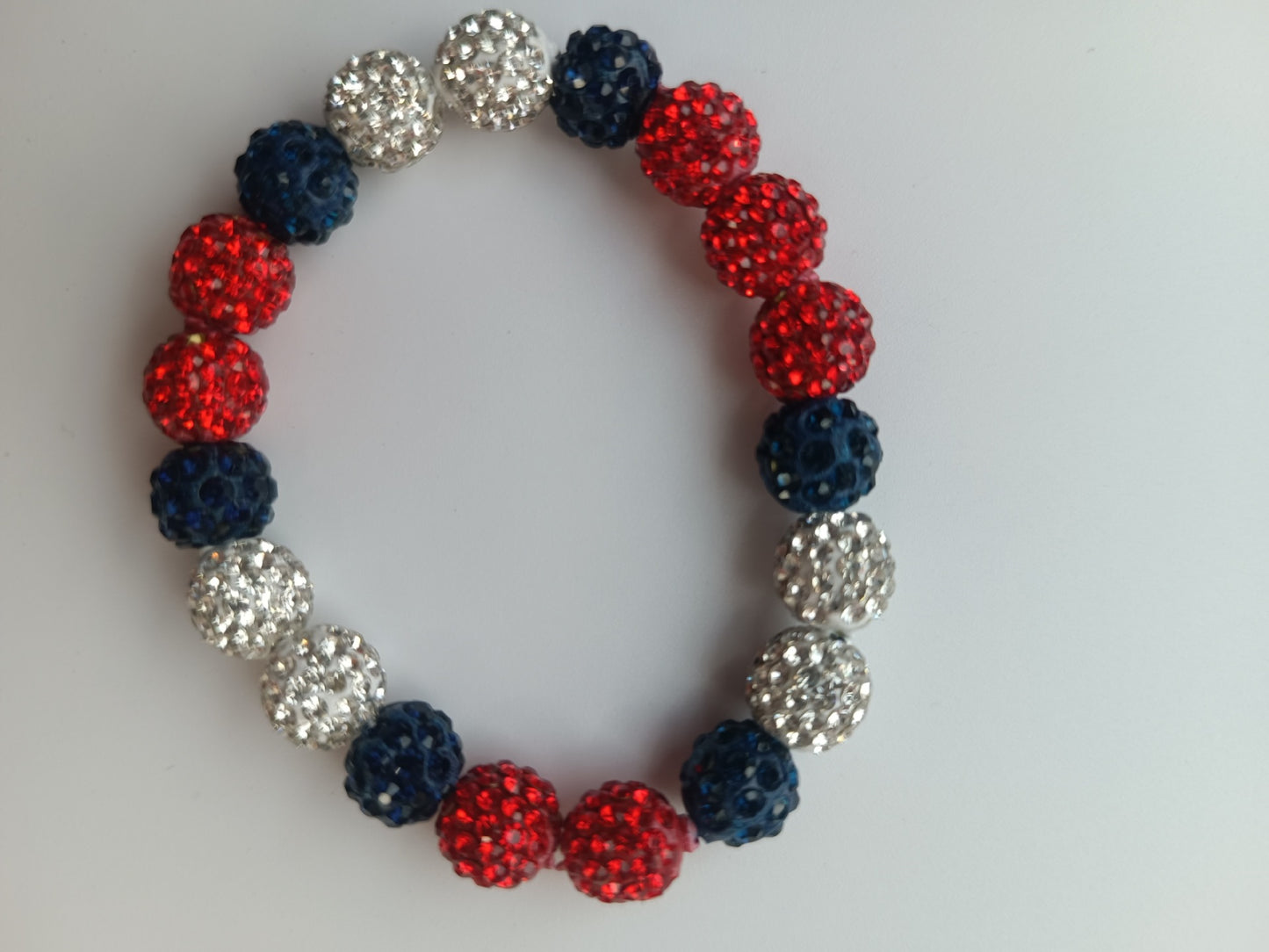 Polymer Clay Rhinestone Ball Filament Hip Bracelet