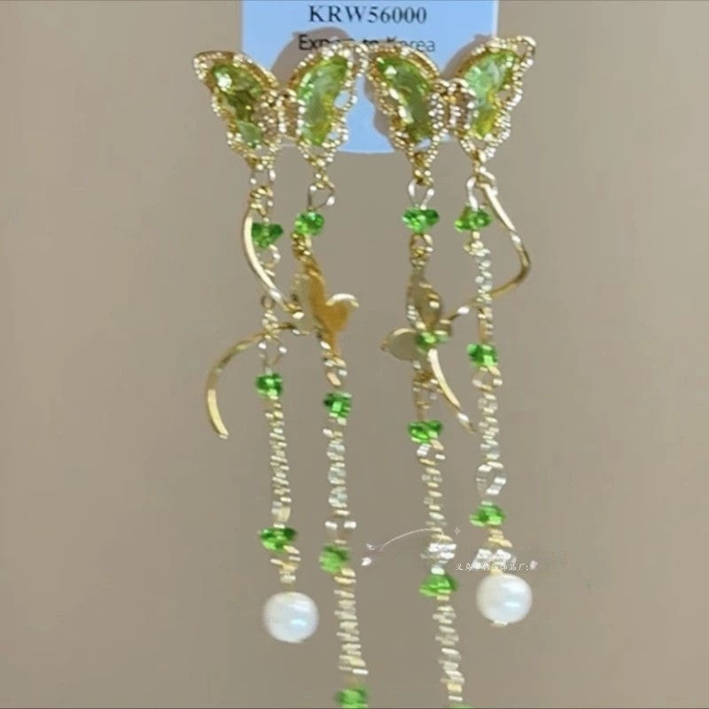 Women's Vintage Spring Butterfly For Fashionable Versatile Design Sense Earrings