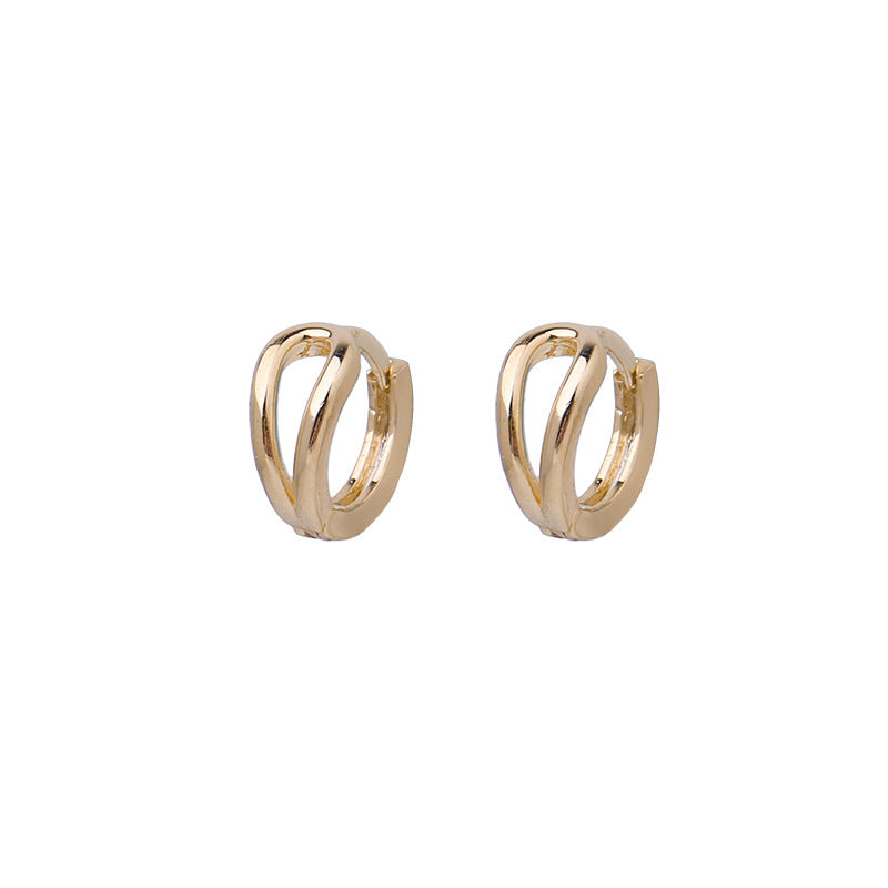 Women's Sier Plated Simple Compact Clip Design High-grade Niche Sterling Ear Buckle