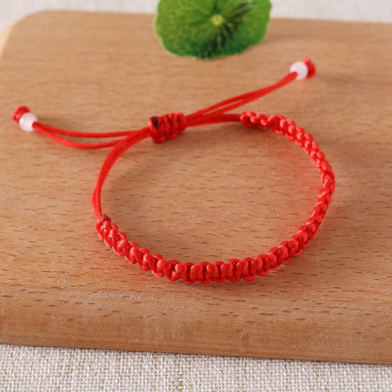 Hand-made Life Peaceful Auspicious Phoenix Tail Knot Red Rope Dragon Bracelets