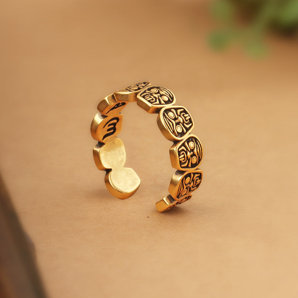 Women's Style Light Luxury Minority Design Six Rings