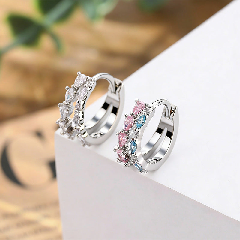 Drill Clip Simple Zircon Titanium Steel Fashion Light Luxury Ear Buckle