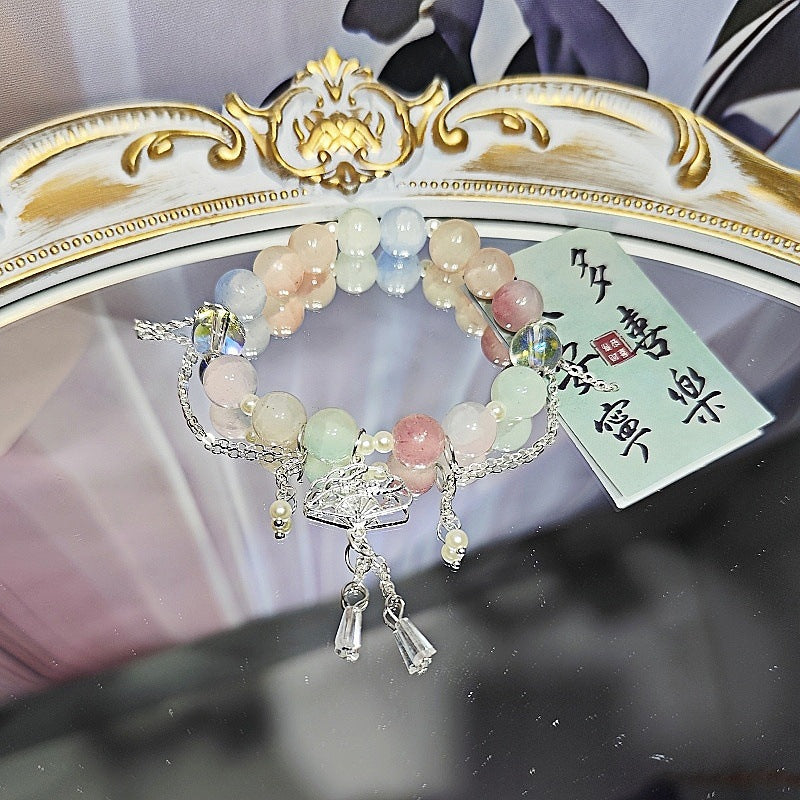 Chinese Crystal Glass Beaded Hand Jewelry Night Market Bracelets