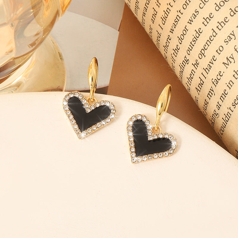 Simple Retro Sier Needle Pearl High Sense Ear Earrings