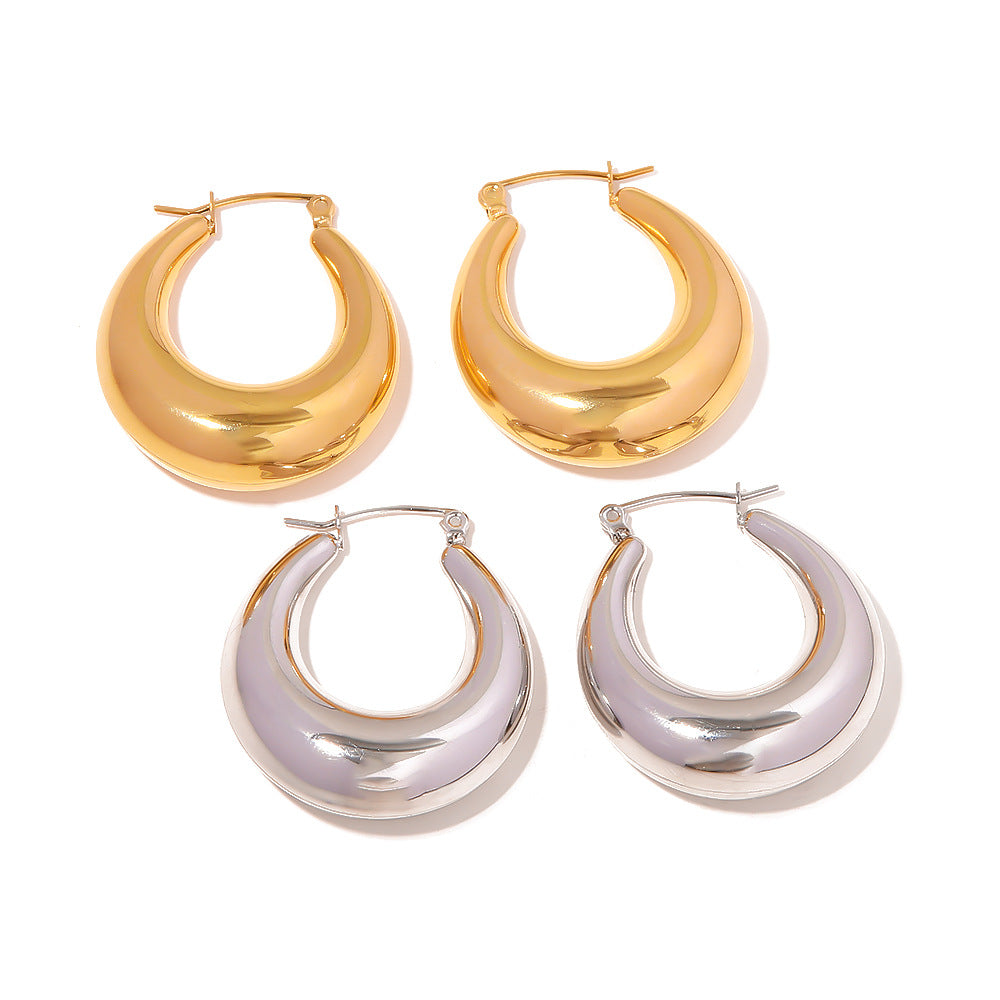 Women's Fashion Beautiful Circle Hollow High-grade Simple Earrings