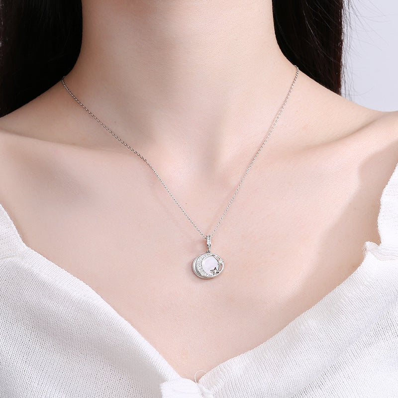 Women's Moon Simple Fritillary Short Clavicle Korean Necklaces