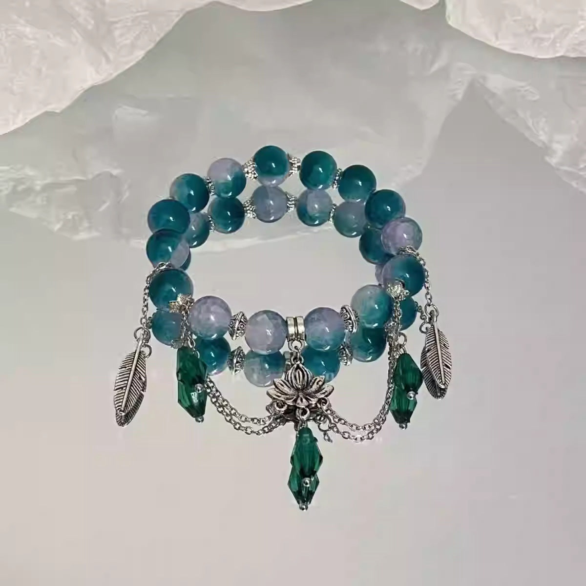 Lotus Beaded Design Sense Daily Fashion Special Interest Light Luxury Bracelets