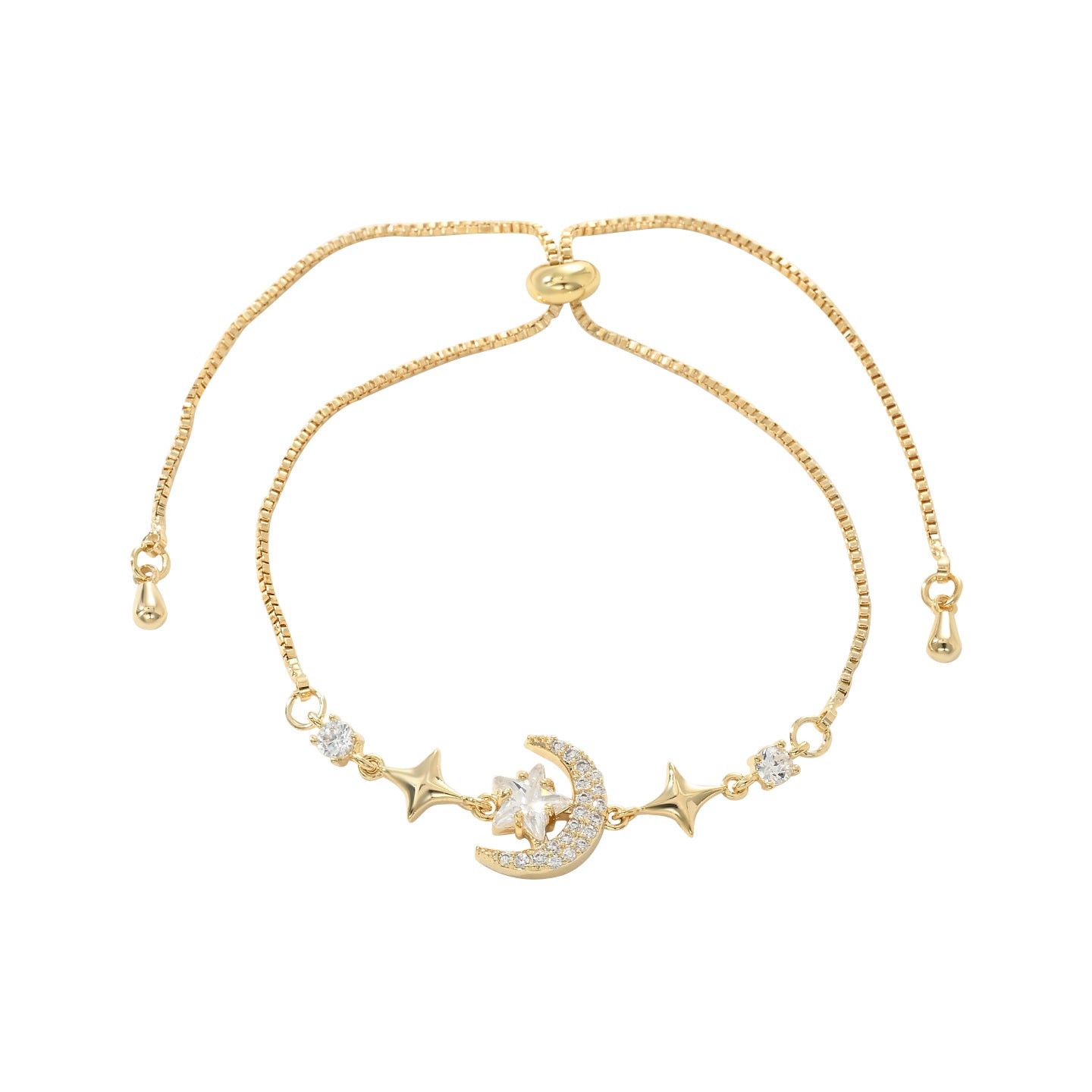 Inlaid Zircon Light Luxury Hand Female Niche Design Star Moon Bracelets