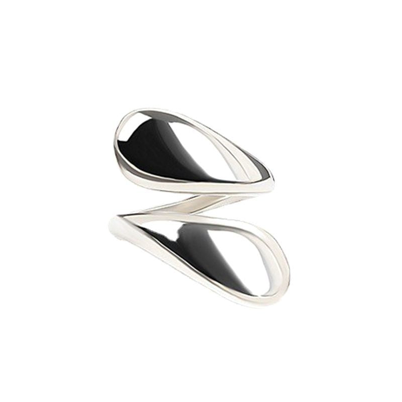 Women's Glossy Water Drop Open-end For Personality Rings