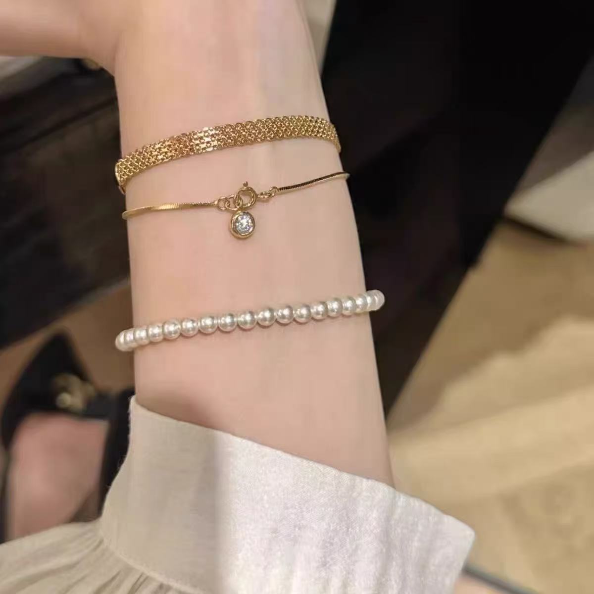 Gold Sier Strap Female Retro Affordable Bracelets