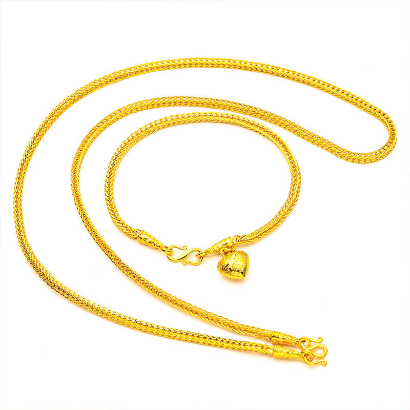 Women's Placer Gold Fashion Alluvial Thin Fox Necklaces