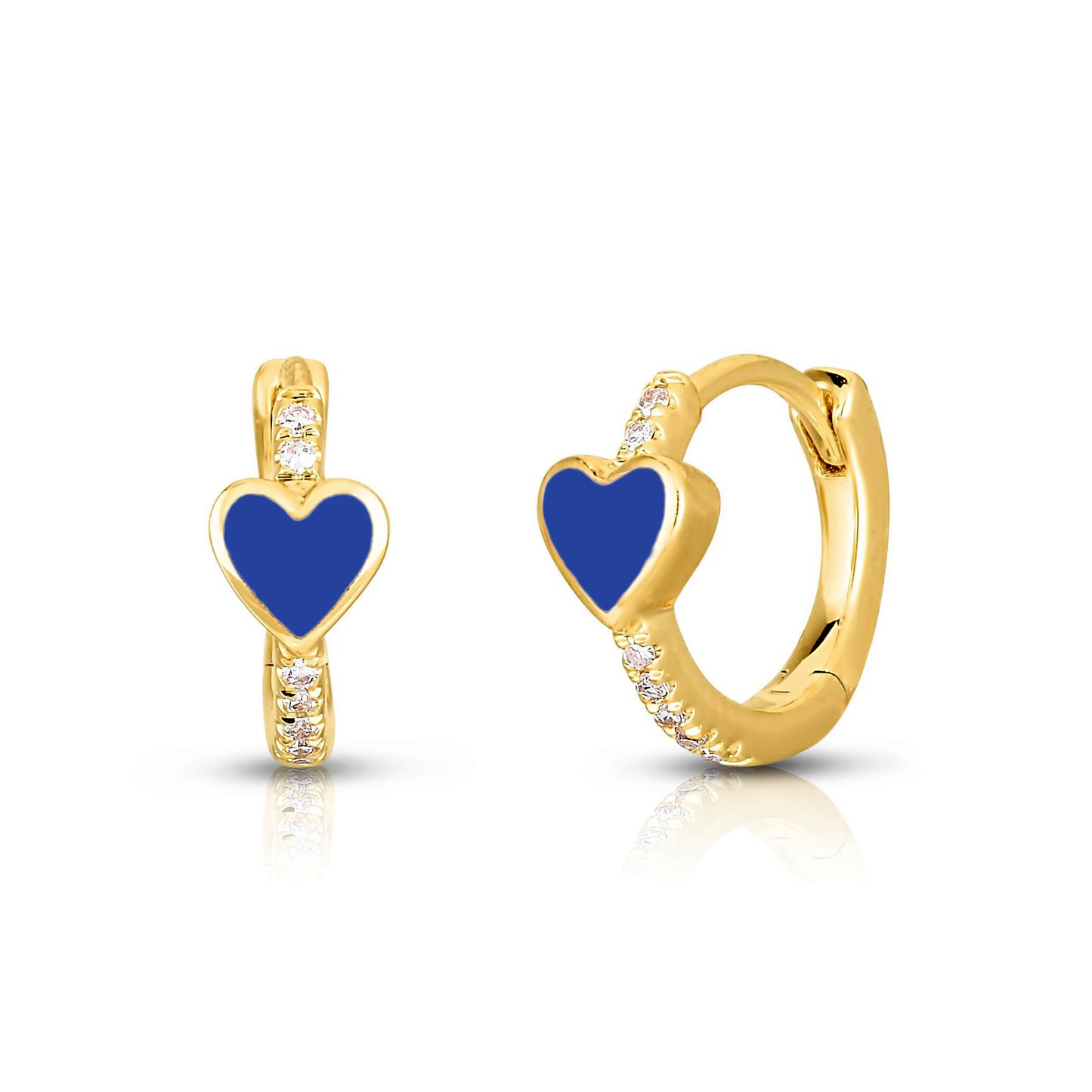 Sier Needle Fashion Simple Heart-shaped Geometric Ear French Stud Earrings