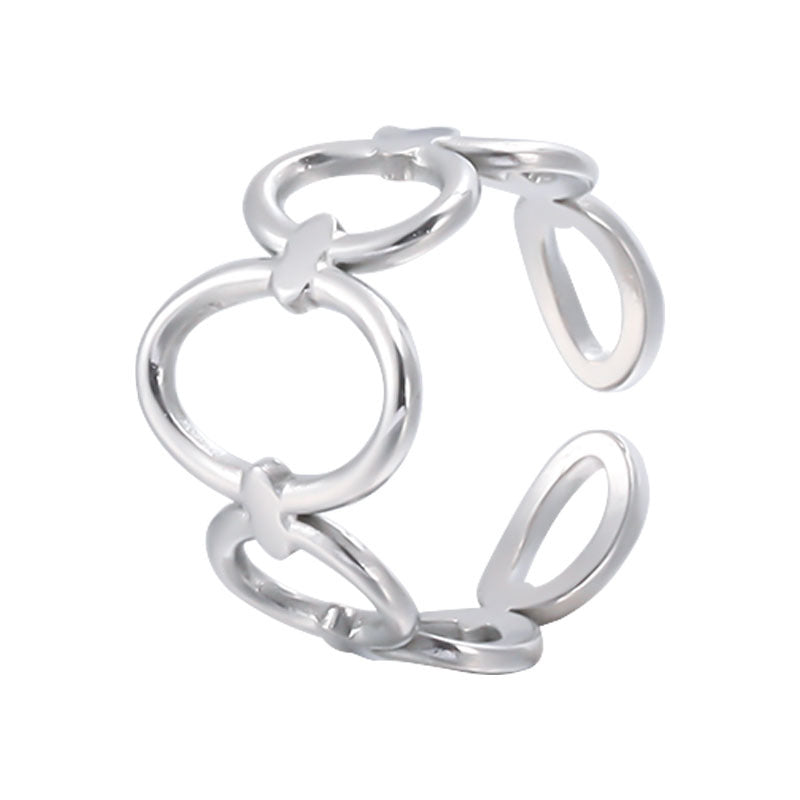 Steel Female Opening Adjustable Geometric Simple Rings