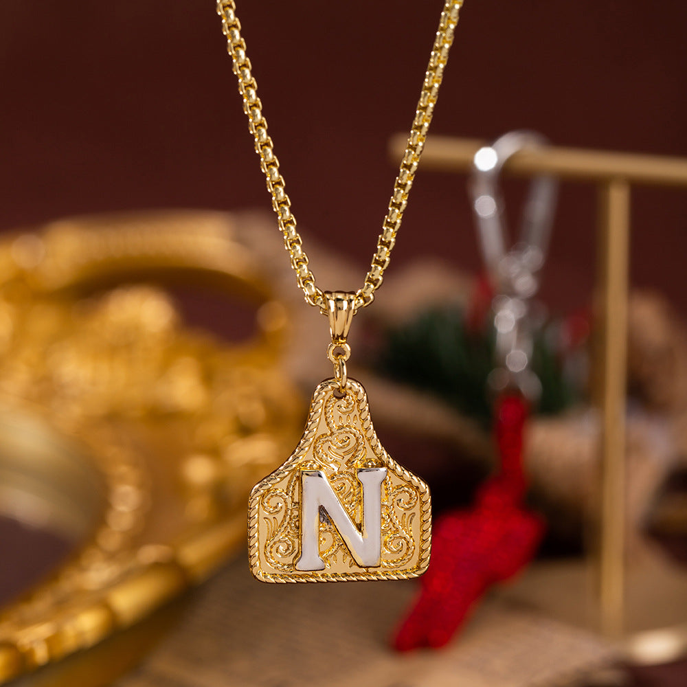 Women's Fashion English Letters Electroplated Copper For Design Personalized Clavicle Necklace