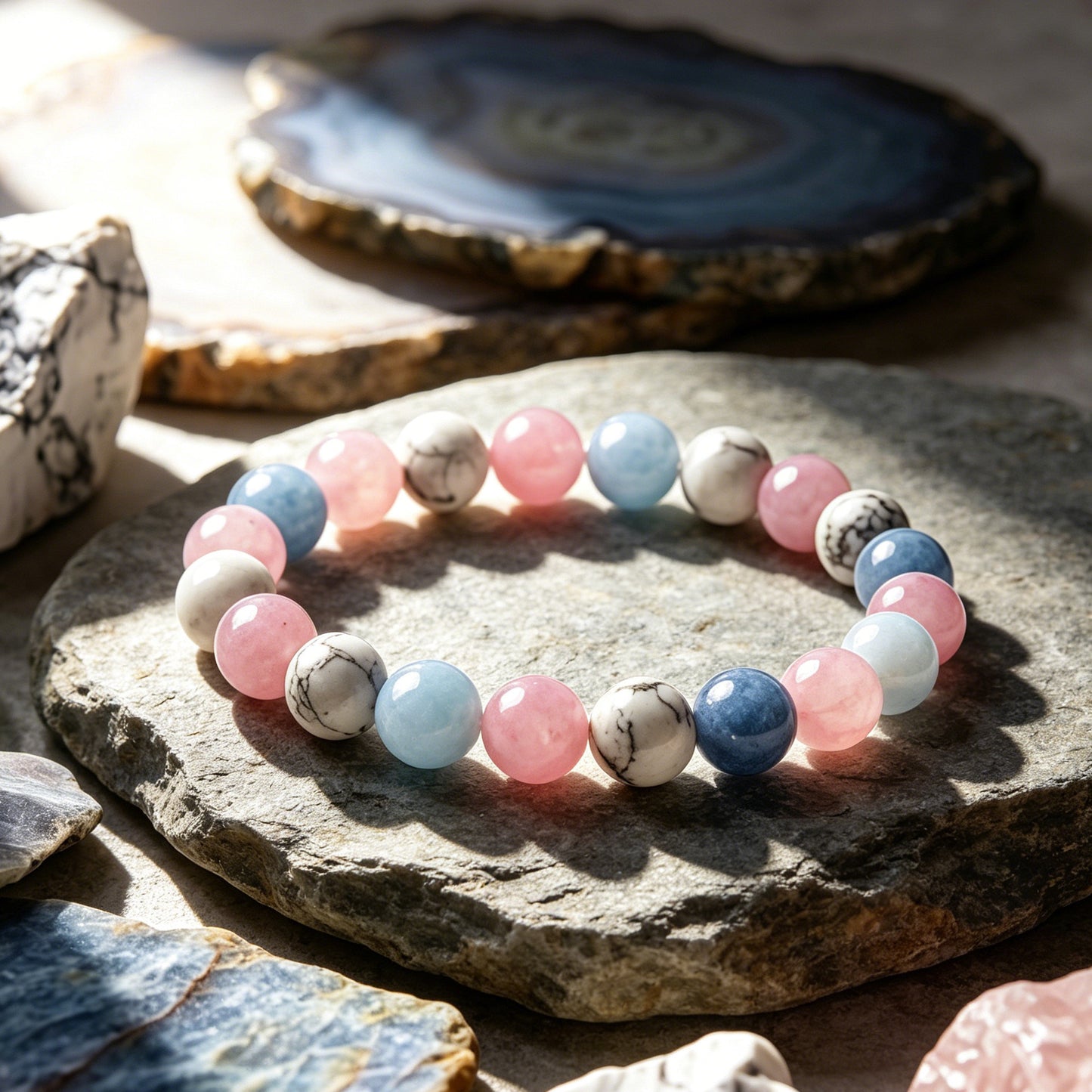 Basket Phosphorus Gray Green Tigereye Pine Matching Twin Bracelet