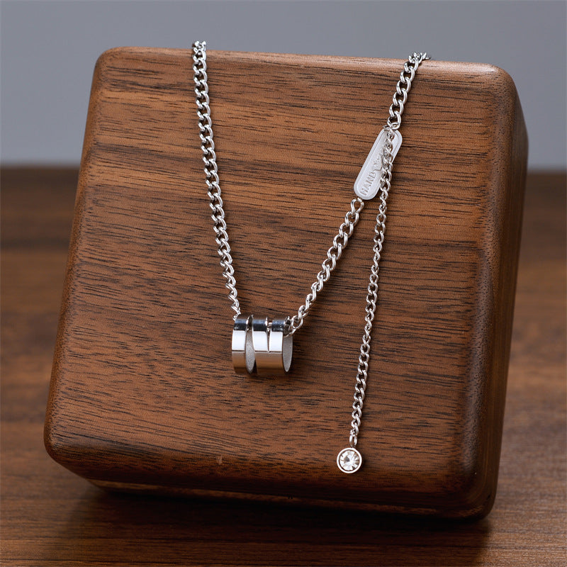 Titanium Steel Female Niche Simple Temperament Clavicle Pendants