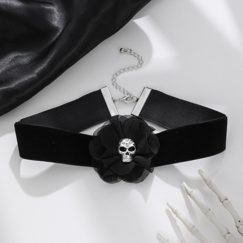 Dark Style Personality Skull Spider Collar Necklaces