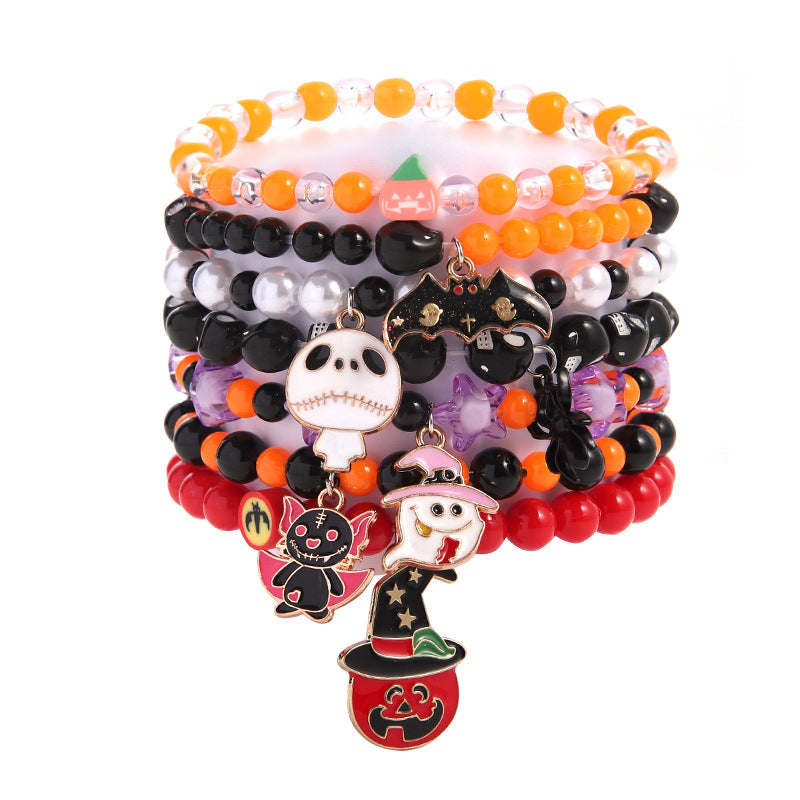 Halloween Acrylic Beaded The Spider Devil's Bracelets