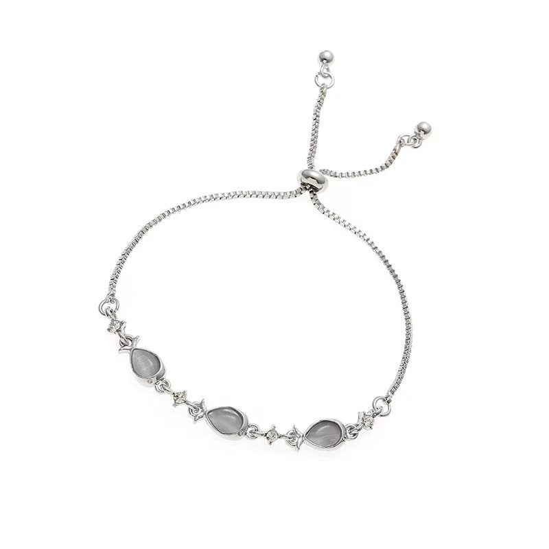 Women's Zircon Flower Korean Simple Design Personalized Bracelets