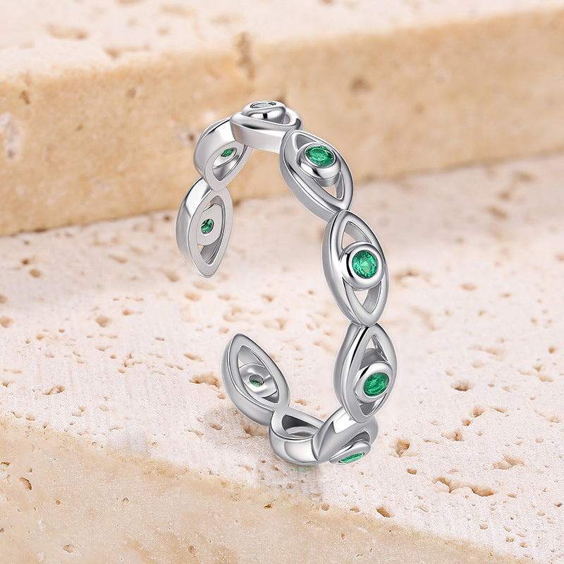 Fashion Personality Devil's Eye Blue Eyes Open Rings
