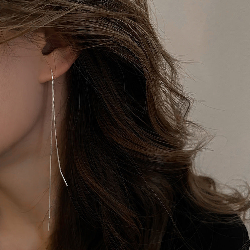 Women's Niche Design Long Round Face Slimming Ear Line